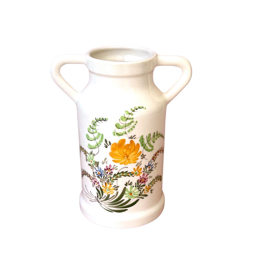 Milk jug - orange & green - French Address