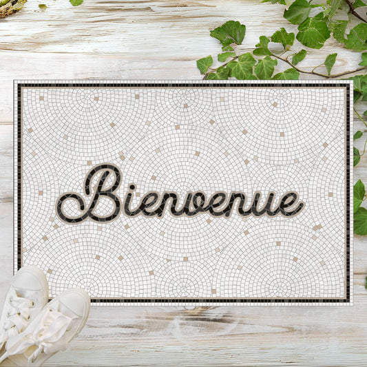 Vinyl Rug 'Bienvenue' (26 x 39 in)