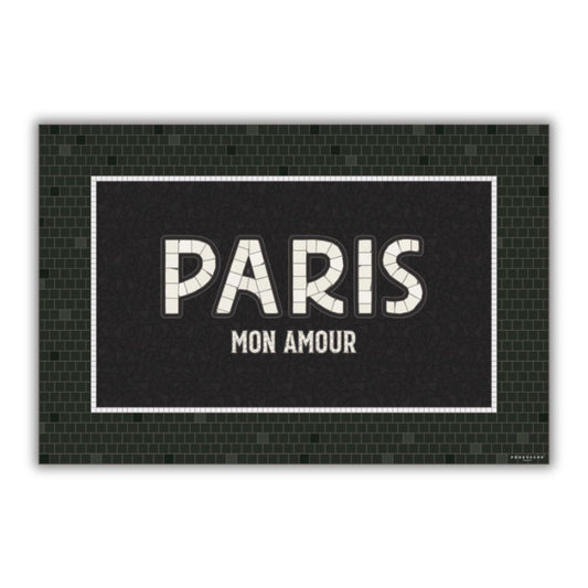 Vinyl Rug 'Paris mon amour' (26 x 39 in)