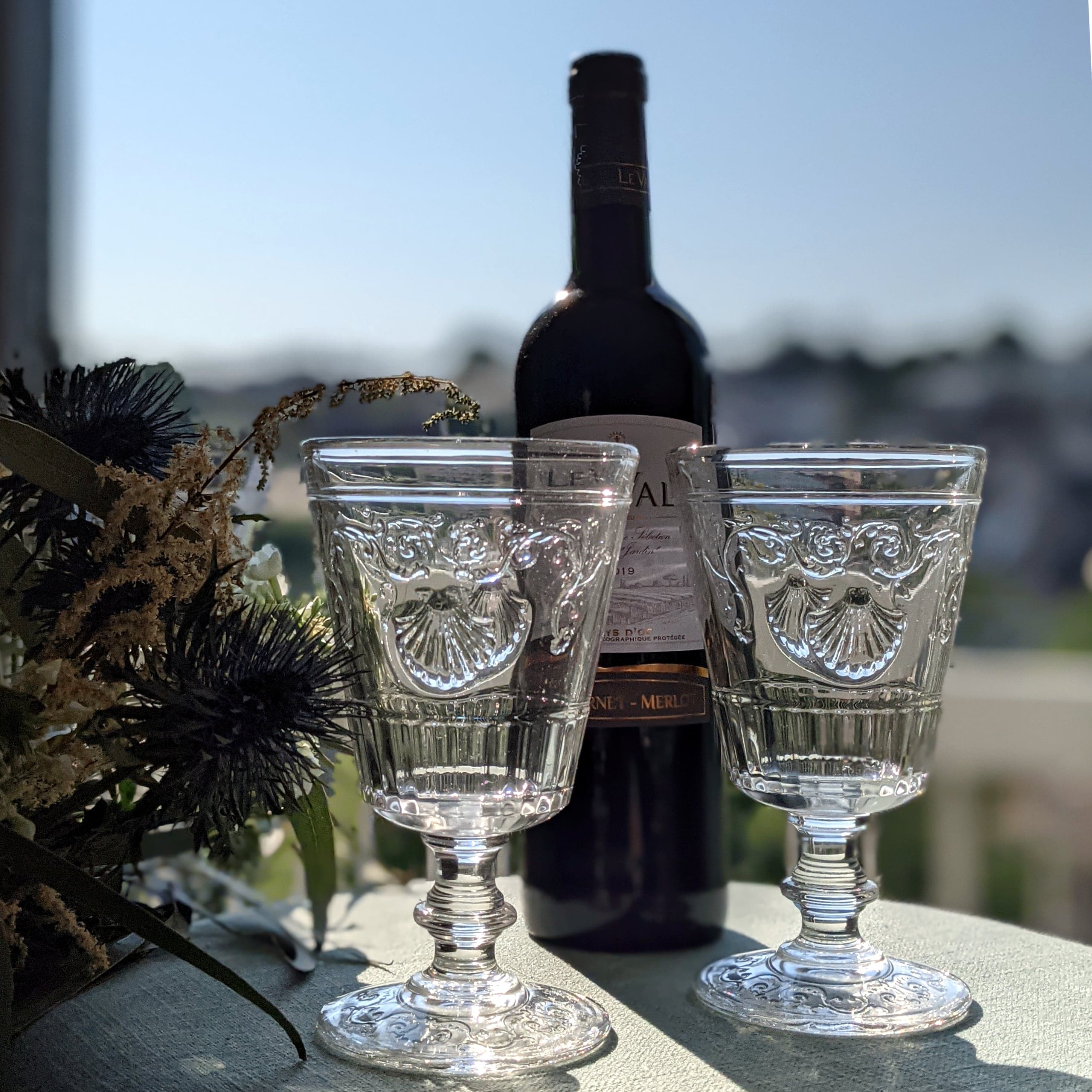 Versailles large wine glasses (x2)